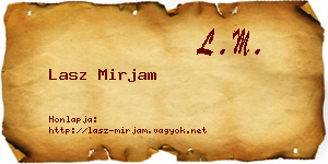 Lasz Mirjam névjegykártya